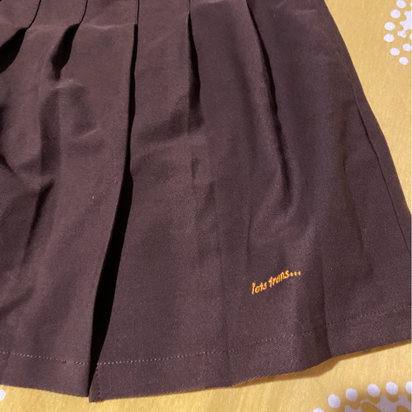 Urban Outfitters Iets Frans Brown Pleated Miniskirt - Picture 4 of 4